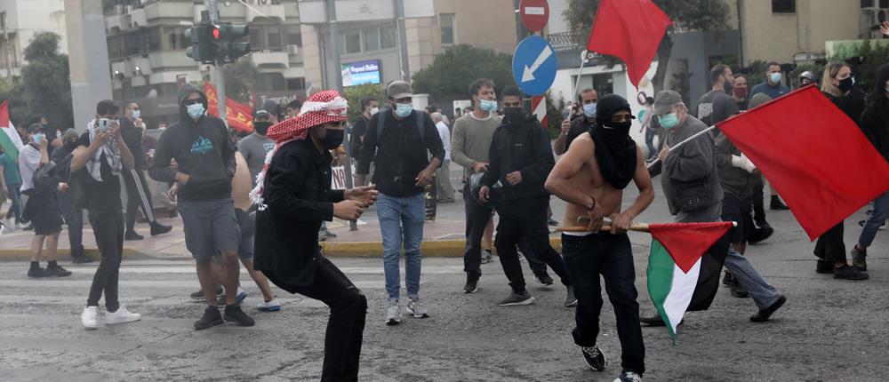 Ισραήλ: επεισόδια έξω από την πρεσβεία στην Αθήνα (εικόνες)