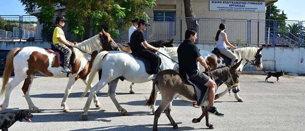 Στην κάλπη με… άλογα και γαϊδούρι!