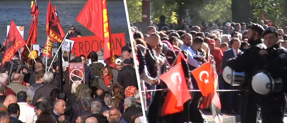 Διαδηλώσεις υπέρ και κατά του Ερντογάν στην Κολωνία (βίντεο)