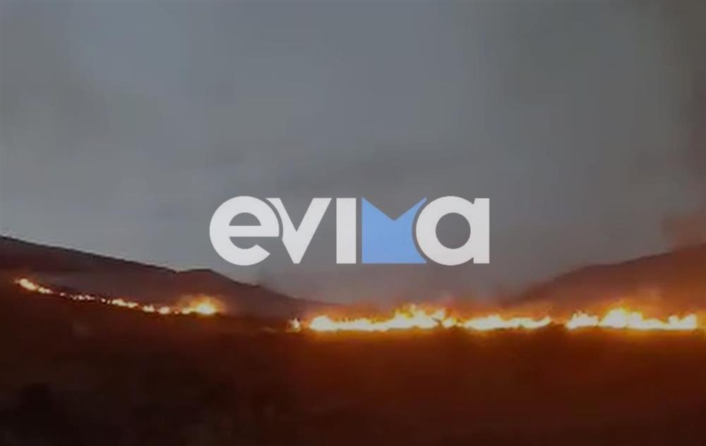 Εύβοια: Μεγάλη φωτιά στο Μαρμάρι (εικόνες)