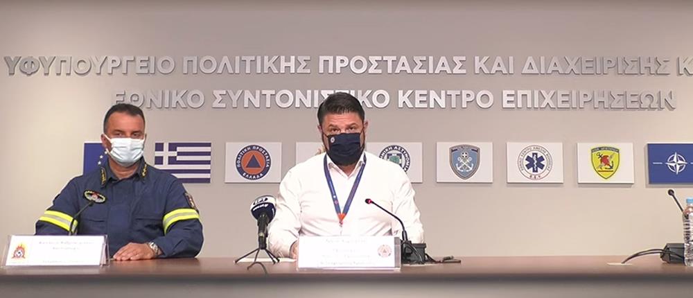 Φωτιά στα Γεράνεια Όρη: ο Χαρδαλιάς για την εξέλιξη της πυρκαγιάς (βίντεο)