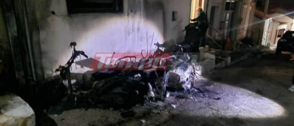 Πάτρα: Έκαψαν τα μηχανάκια αστυνομικού την ώρα της Ανάστασης
