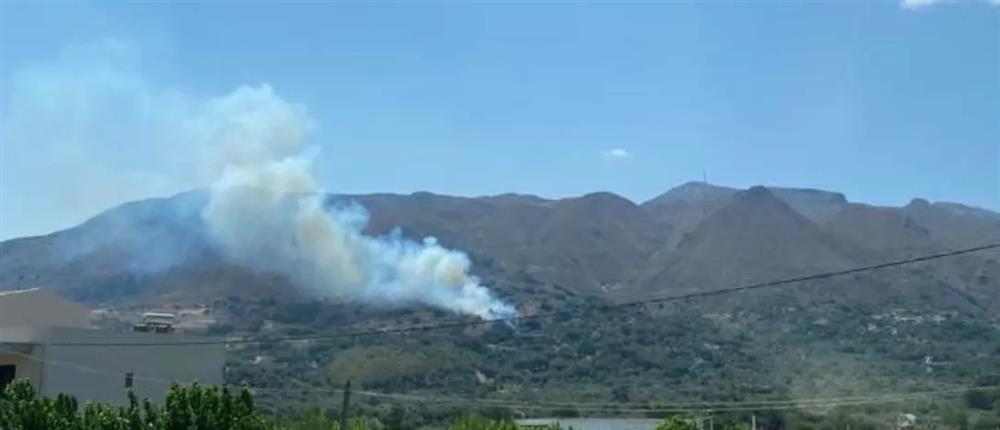 Φωτιά στο Ρέθυμνο: Επιχειρούν εναέρια μέσα (εικόνες)