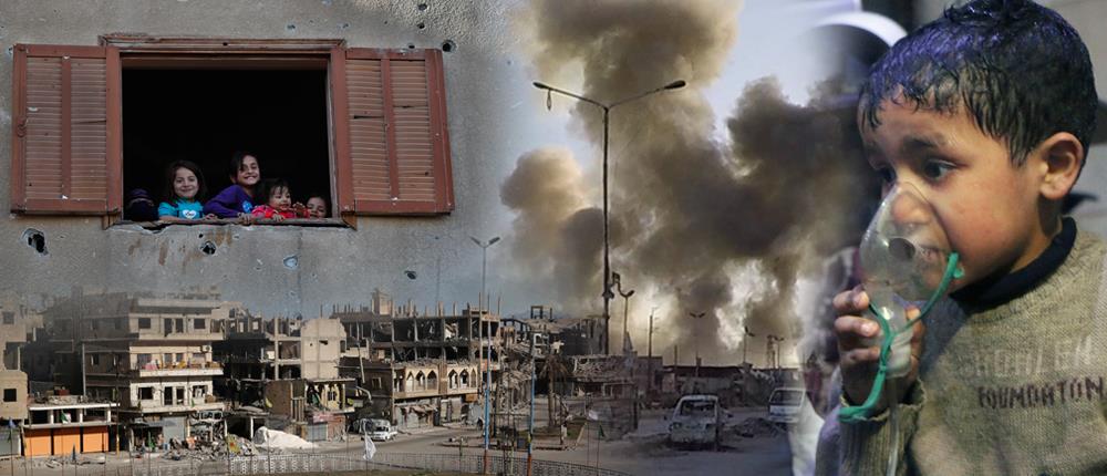 Αποθήκη χημικών όπλων λένε πως βρήκαν οι Ρώσοι στη Ντούμα της Συρίας

