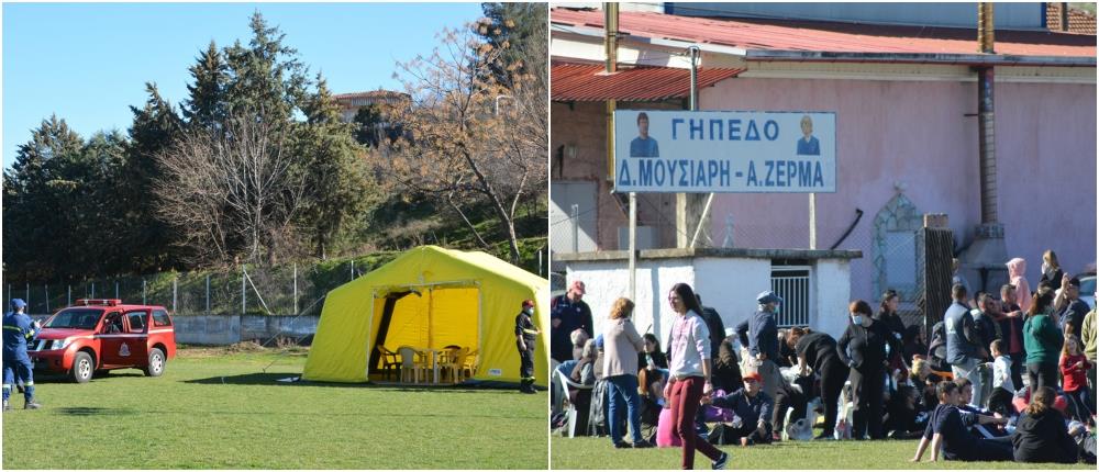 Σεισμός 6 Ρίχτερ: Σκηνές στο Δαμάσι για τη διανυκτέρευση κατοίκων (εικόνες)