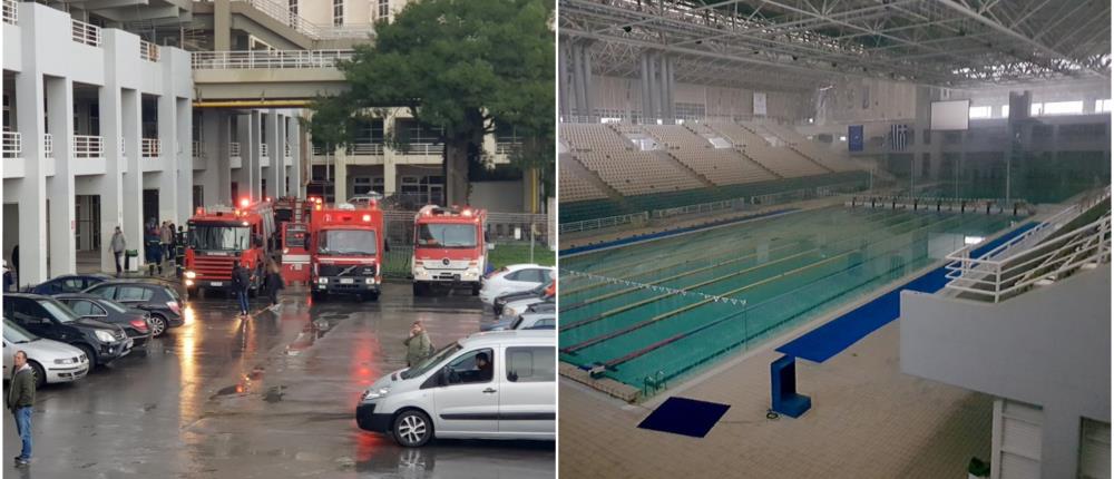 Πανικός από φωτιά στο ΟΑΚΑ (εικόνες)