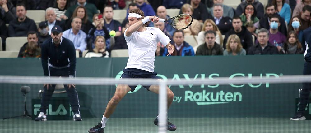 Davis Cup - Τσιτσιπάς: Σκεφτόμουν τους δύο πιλότους μας την ώρα του αγώνα