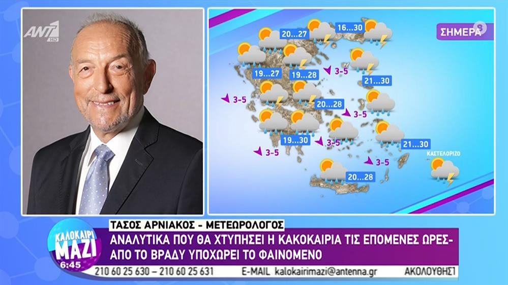 Ο καιρός σήμερα - Καλοκαίρι Μαζί - 25/08/2022