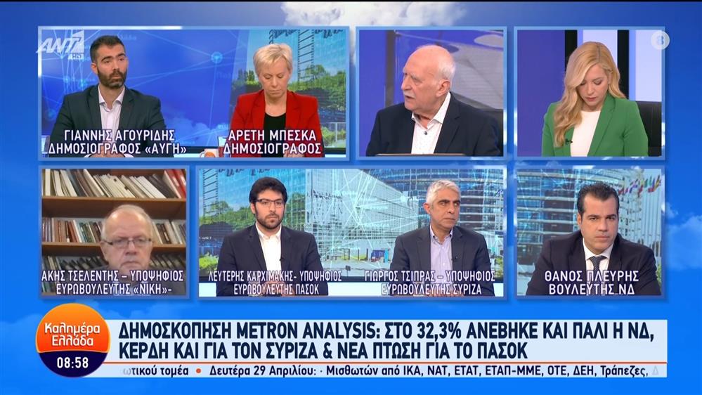 Οι Θάνος Πλεύρης, Γιώργος Τσίπρας, Λευτέρης Καρχιμάκης και Άκης Τσελέντης στο Καλημέρα Ελλάδα – 19/04/2024