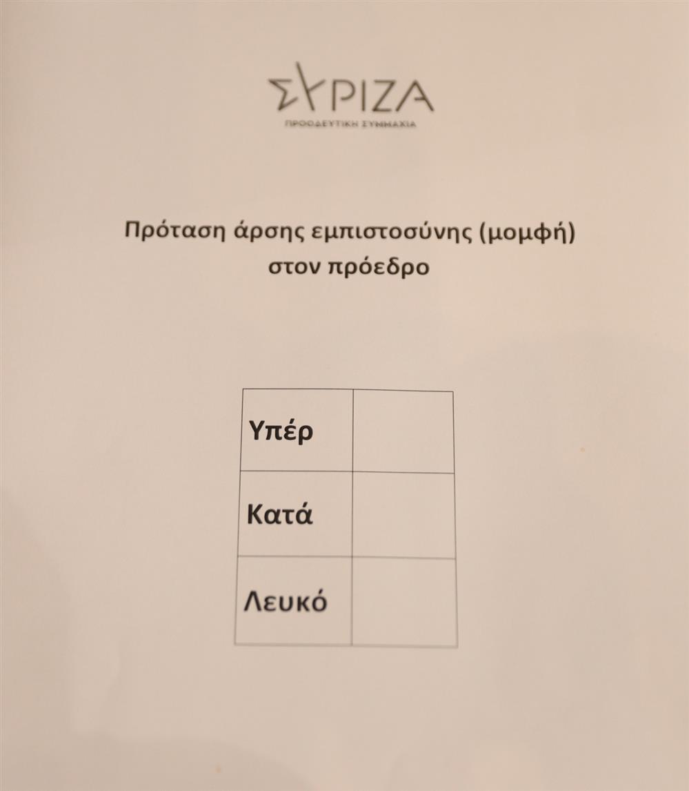 Κεντρική Επιτροπή ΣΥΡΙΖΑ - πρόταση μομφής - ψηφοφορία