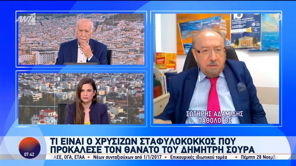 Τι είναι ο χρυσίζων σταφυλόκοκκος που προκάλεσε τον θάνατο του Δημήτρη Σούρα – Καλημέρα Ελλάδα – 22/11/2024