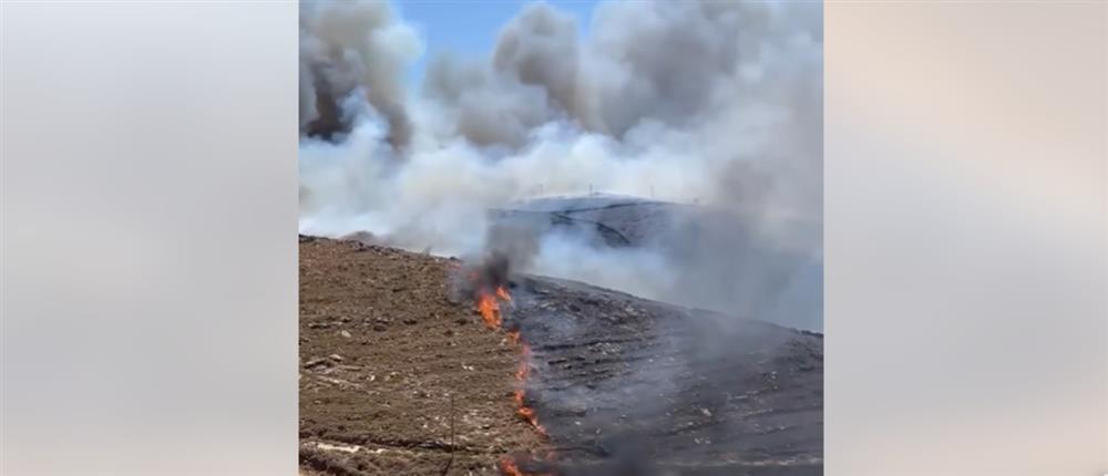 Φωτιά στην Κέα: Μηνύματα από το 112 (βίντεο)