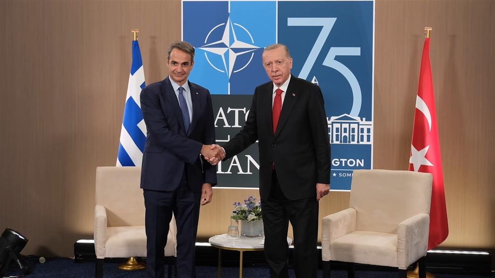 Συνάντηση Μητσοτάκη - Ερντογάν στο περιθώριο της Συνόδου του ΝΑΤΟ