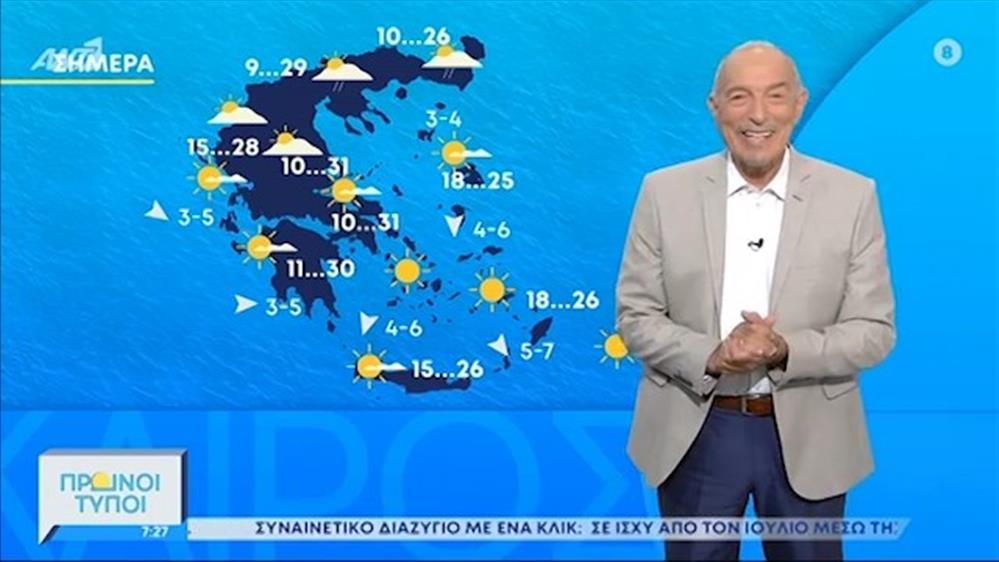 ΚΑΙΡΟΣ – ΠΡΩΙΝΟΙ ΤΥΠΟΙ - 05/06/2021