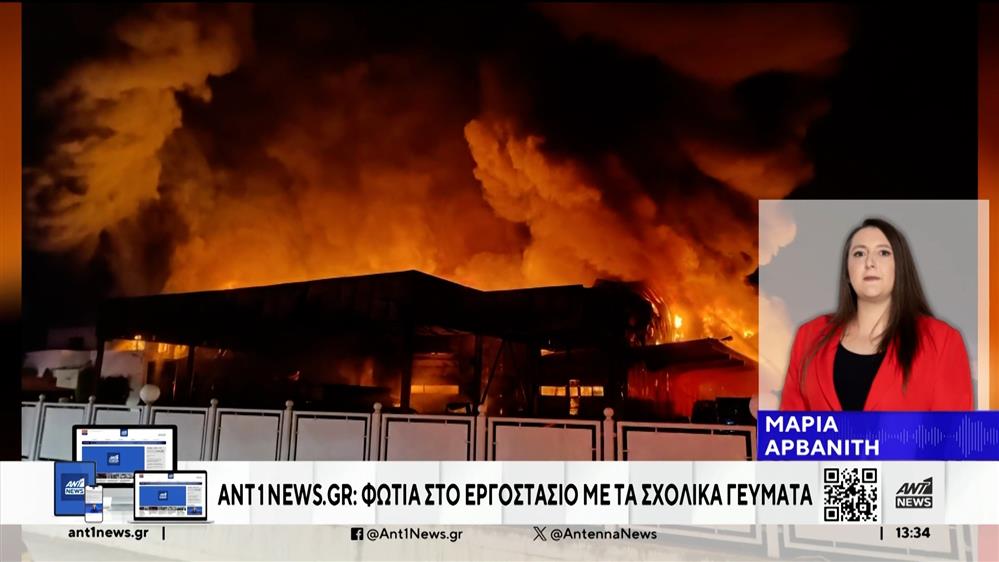 Λαμία: Φωτιά σε εργοστάσιο παρασκευής σχολικών γευμάτων