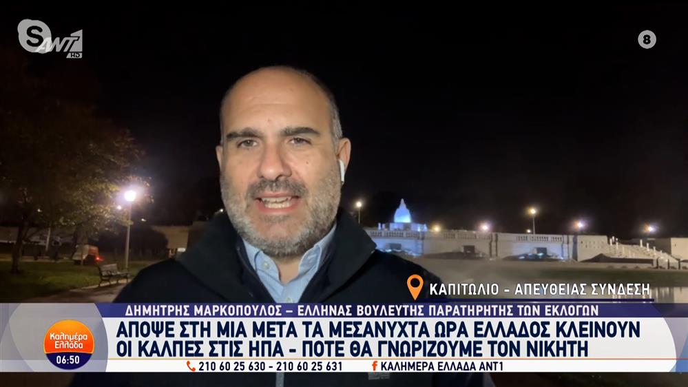 Ο Δημήτρης Μαρκόπουλος, Έλληνας βουλευτής παρατηρητής εκλογών ΗΠΑ, στο Καλημέρα Ελλάδα – 05/11/2024