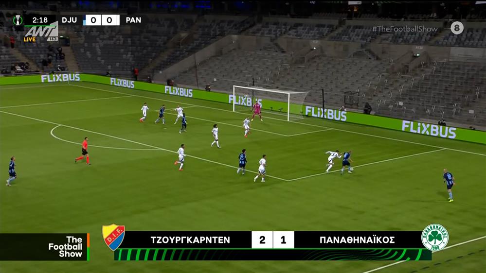 Τζουργκάρντεν - Παναθηναϊκός 2-1 (Highlights)