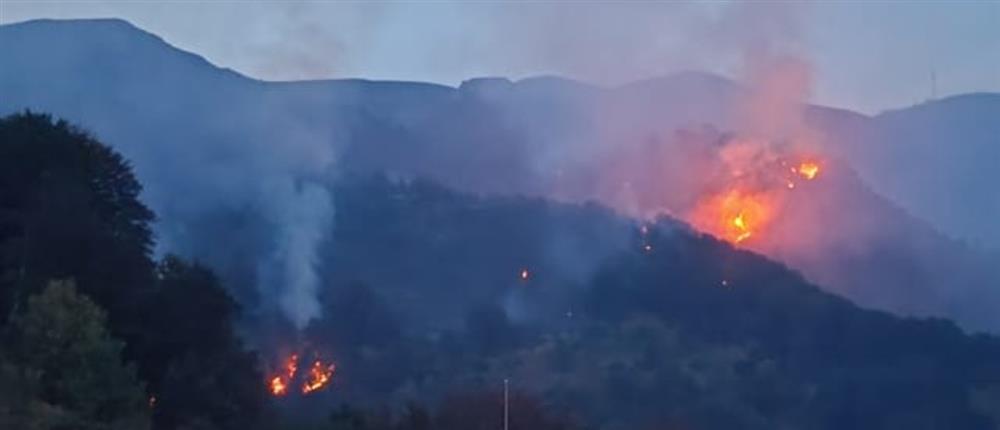 Φωτιά στο Παγγαίο: Μάχη με τις φλόγες για πέμπτη μέρα