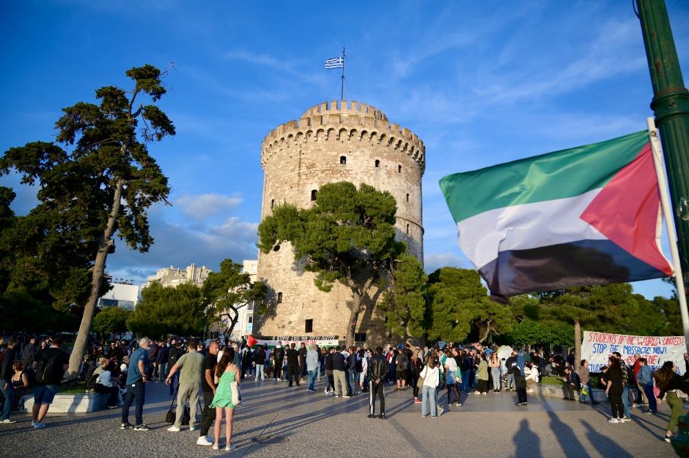 Φοιτητες διαδήλωση για Παλαιστινη Γαζα