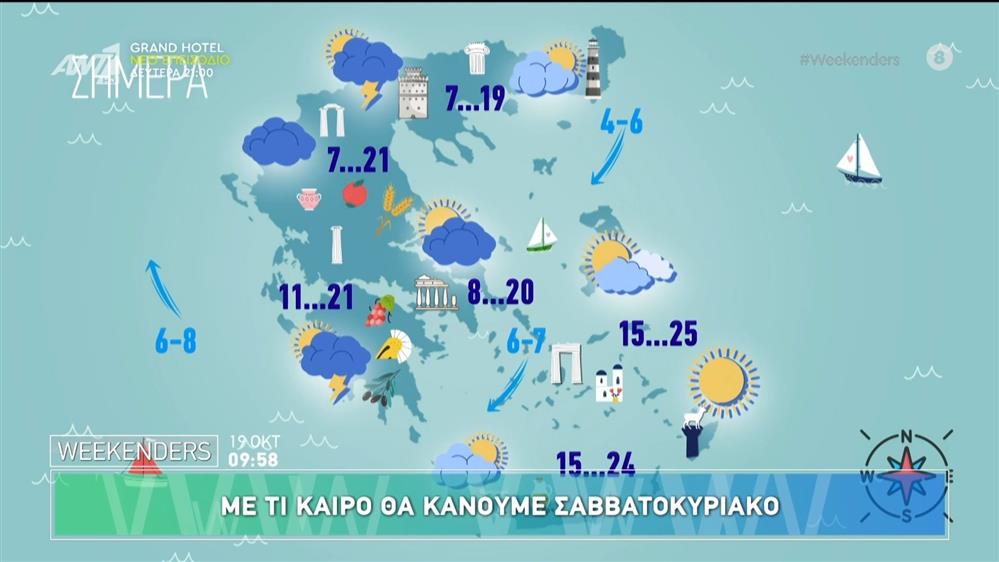 Καιρός - Weekenders - 19/10/2024