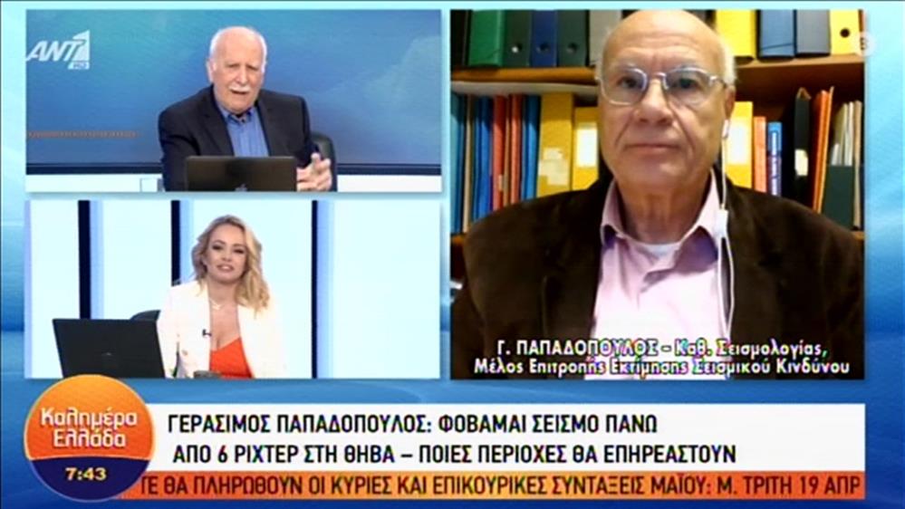 Σεισμική δραστηριότητα στη Θήβα: Ο Γεράσιμος Παπαδόπουλος στο "Καλημέρα Ελλάδα"