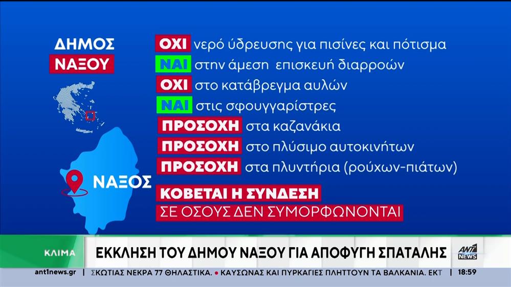 Μεγάλο πρόβλημα λειψυδρίας αντιμετωπίζει η Νάξος