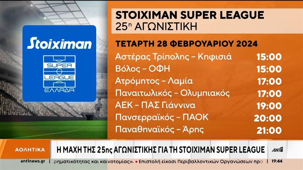 Εμβόλιμη αγωνιστική για τη Super League