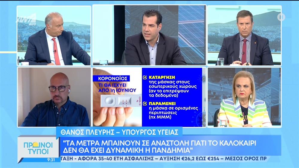 Ο Υπουργός Υγείας, Θάνος Πλεύρης στους Πρωινούς Τύπους