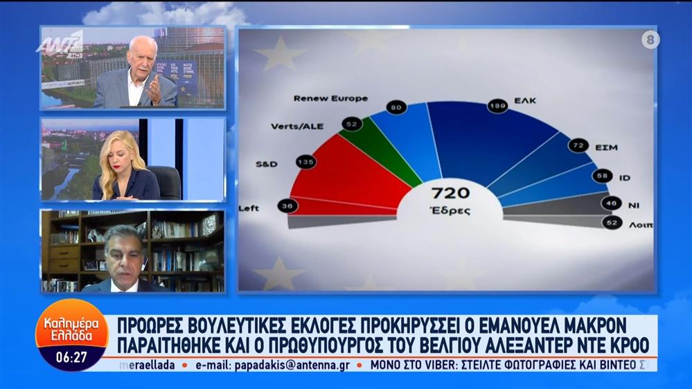 Πρόωρες βουλευτικές εκλογές προκηρύσσει ο Εμμανουέλ Μακρόν – Καλημέρα Ελλάδα – 10/06/2024