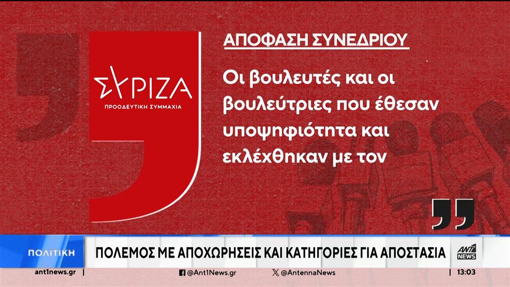 ΣΥΡΙΖΑ: Νέο πολιτικό σκηνικό μετά τη διάσπαση