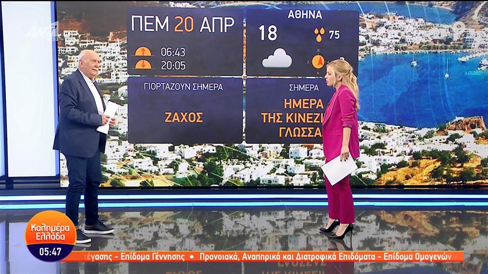 ΚΑΛΗΜΕΡΑ ΕΛΛΑΔΑ - 20/04/2023