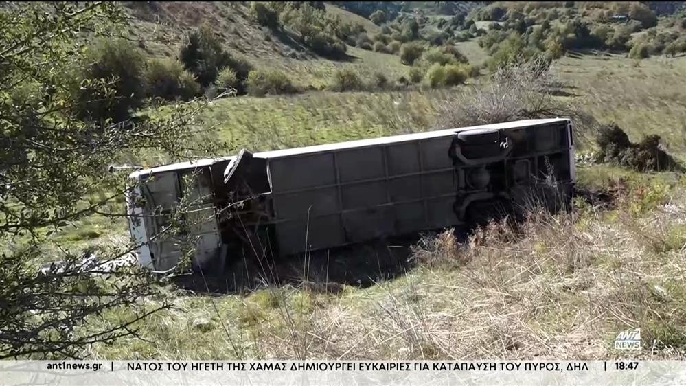 Καλάβρυτα: Λεωφορείο των ΚΤΕΛ έπεσε σε χαντάκι