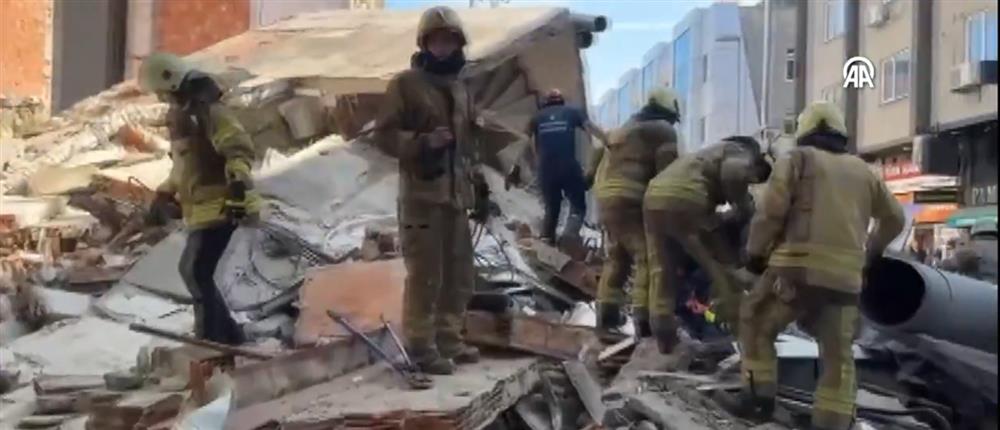 Κωνσταντινούπολη: Κατέρρευσε τετραώροφο κτήριο - Εγκλωβισμένοι στα συντρίμμια (βίντεο)