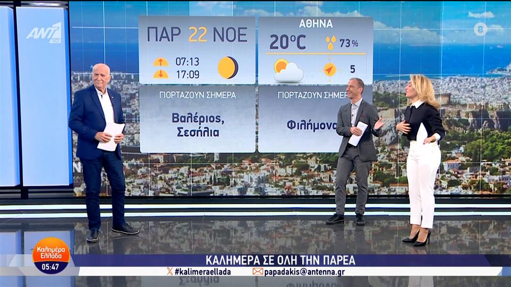 ΚΑΛΗΜΕΡΑ ΕΛΛΑΔΑ – 22/11/2024