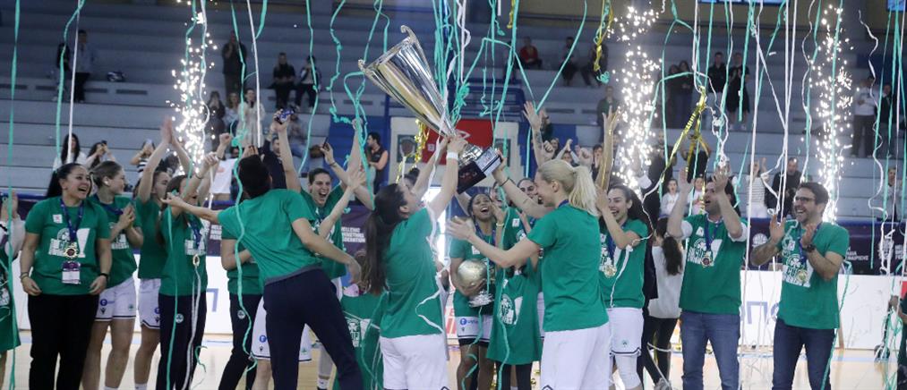 Μπάσκετ γυναικών: ο Παναθηναϊκός σήκωσε το Κύπελλο Ελλάδος