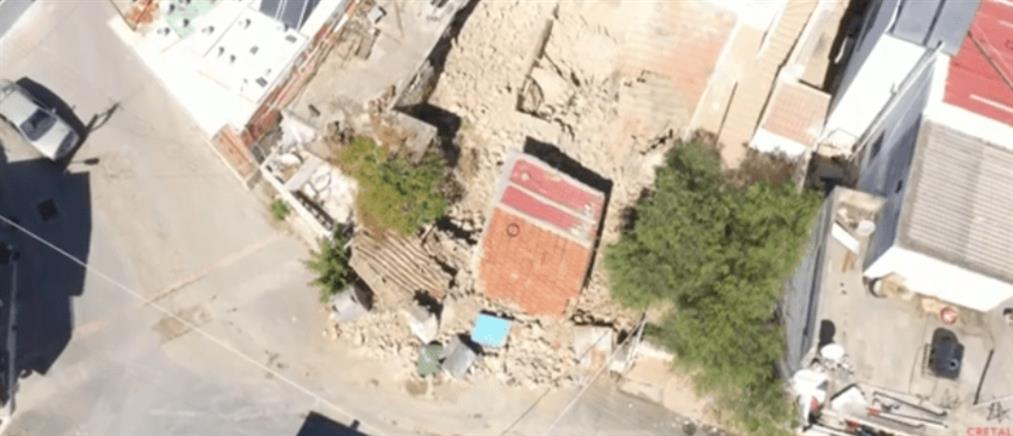 Σεισμός στην Κρήτη: Βίντεο από drone αποκαλύπτει το μέγεθος της καταστροφής