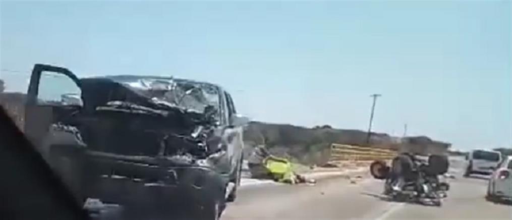 Τουρίστες σκοτώθηκαν σε τροχαίο με γουρούνα στη Ρόδο (βίντεο)