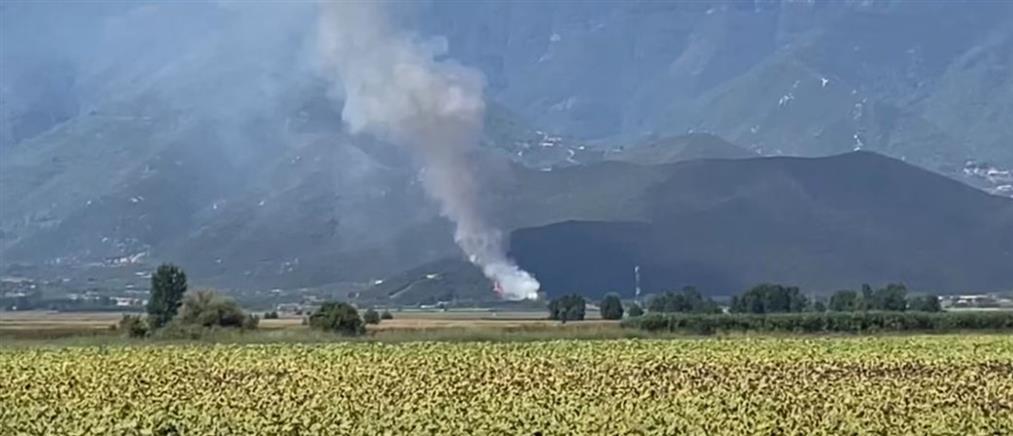 Καβάλα: Φωτιά σε δασική έκταση - Σηκώθηκαν εναέρια