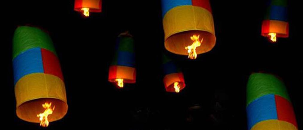 Ανάσταση με αερόστατα στο Λεωνίδιο (φωτο)
