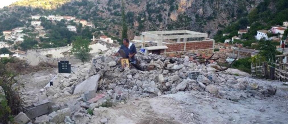 Κατεδαφίστηκε ο ναός του Αγίου Αθανασίου στις Δρυμάδες της Χειμάρρας