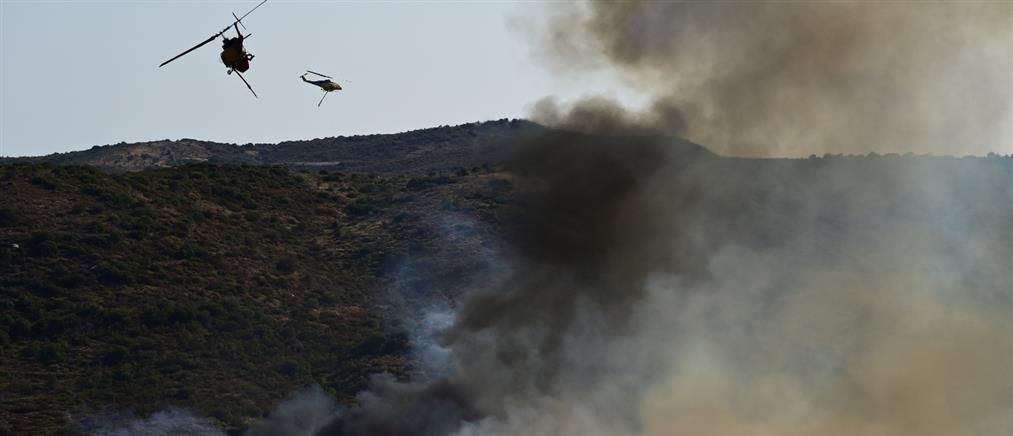 Πιερία: Φωτιά στον Όλυμπο κοντά σε καταφύγιο – Επιχειρούν ελικόπτερα