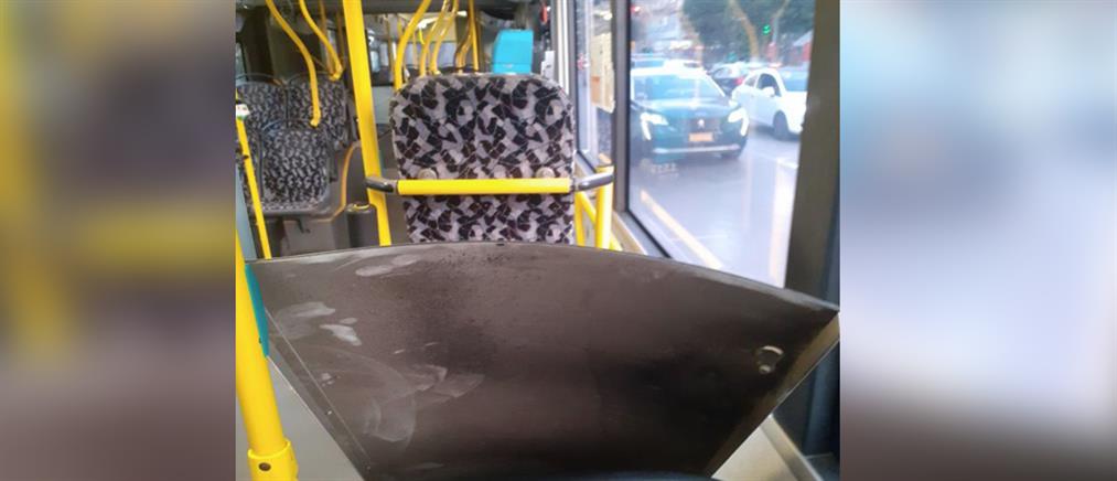 Κομμάτι οροφής λεωφορείου έπεσε στο κεφάλι γυναίκας! (εικόνες)