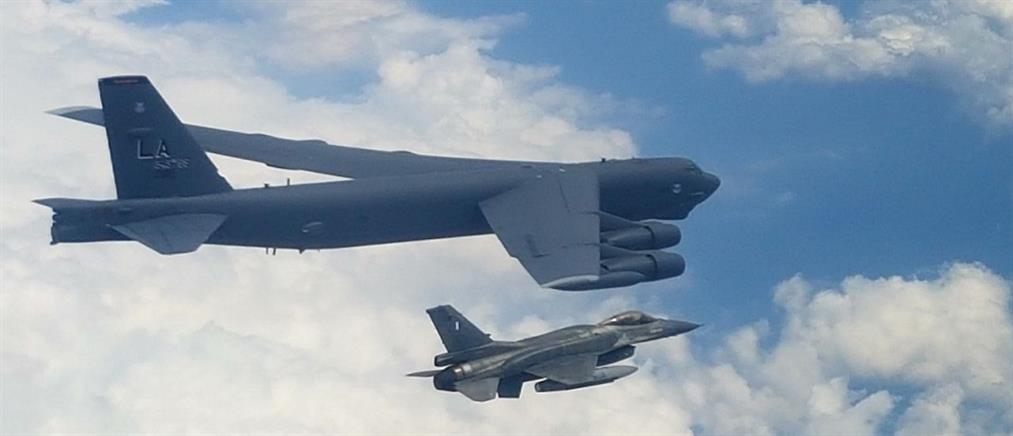 Επιχείρηση “ALLIED SKY”: Ελληνικά  F-16 συνόδευσαν αμερικανικό βομβαρδιστικό B-52