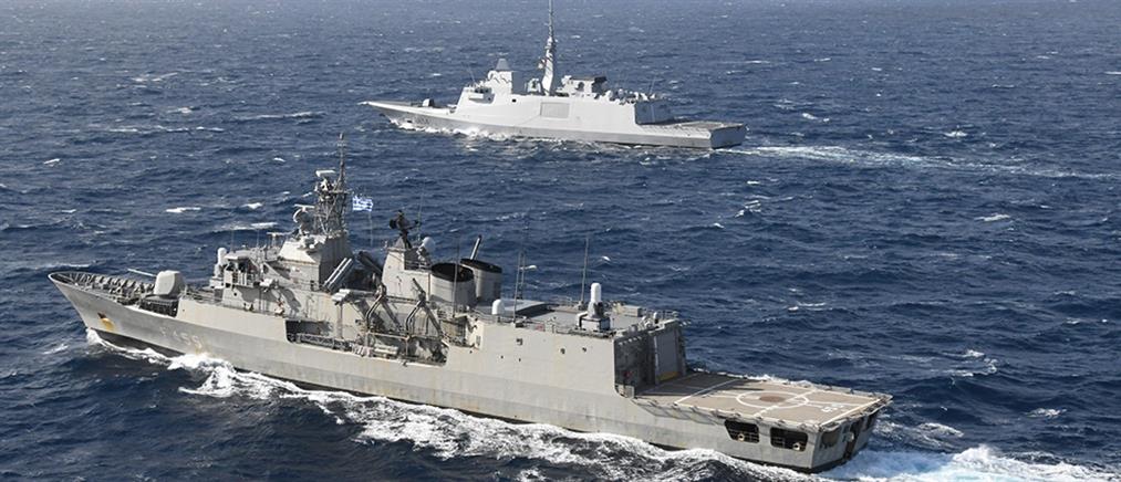 Πολεμικό Ναυτικό: Συνεκπαίδευση των φρεγατών “Σαλαμίς” και “Auvergne” (εικόνες)