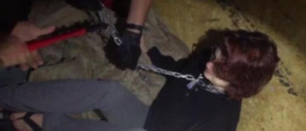 Βίντεο ντοκουμέντο από την απελευθέρωση γυναίκας που κρατούσε αιχμάλωτη ο βιαστής της