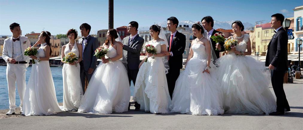 Γάμος αλά Ελληνικά για 16 ζευγάρια Κινέζων στα Χανιά