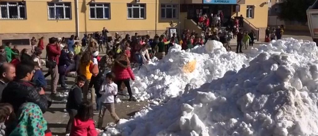 Ο δήμαρχος έφερε φορτηγά με χιόνι σε μαθητές που δεν το είχαν ξαναδεί (Βίντεο)