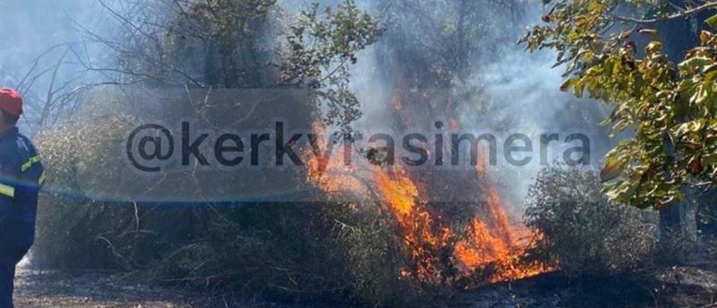 Φωτιά στην Κέρκυρα (εικόνες)