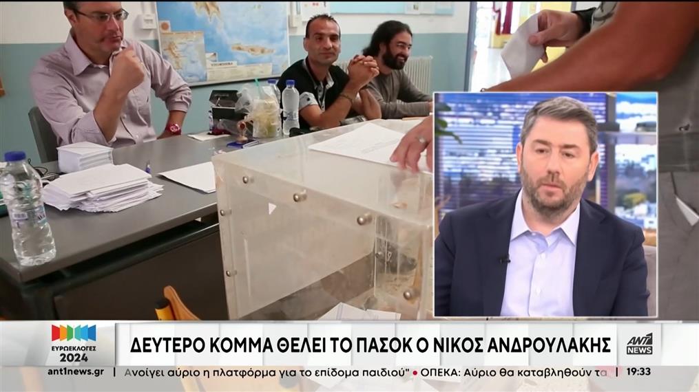 Ανδρουλάκης: Το ΠΑΣΟΚ θα είναι δεύτερο κόμμα στις εκλογές