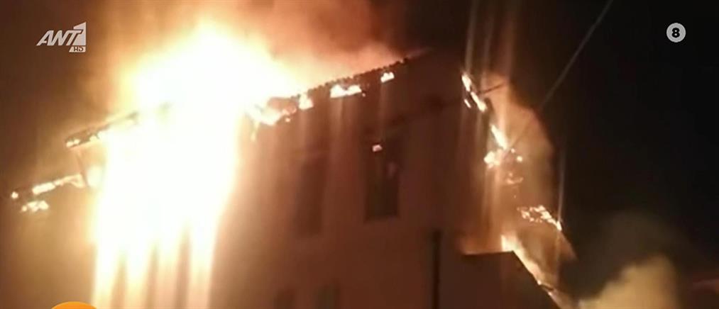 Σέρρες: Φωτιά έκαψε σπίτι ολοσχερώς (βίντεο)